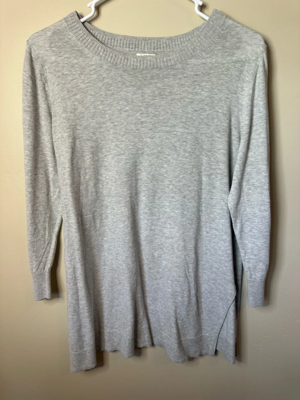 J.Crew Small Lightweight Gray Scoop Neck Sweater • Soft Knit